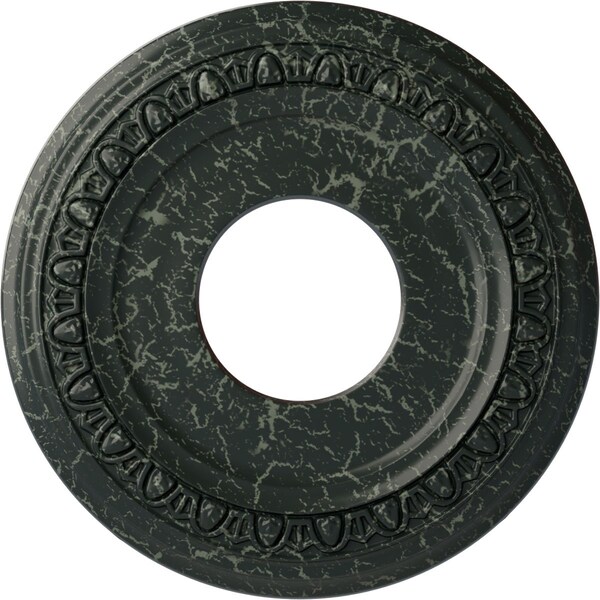 Ekena Millwork Jackson Medallion (Canopies up to 7 3/8"), 12 1/4"OD x 4"ID x 1 1/8"P, Painted Turtle Crackle CM12JAPTC - main